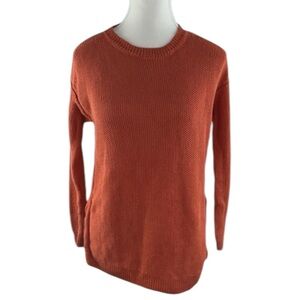 Polo Ralph Lauren Women’s S‎ Orange Linen Crew Neck Tunic Sweater Long Sleeve